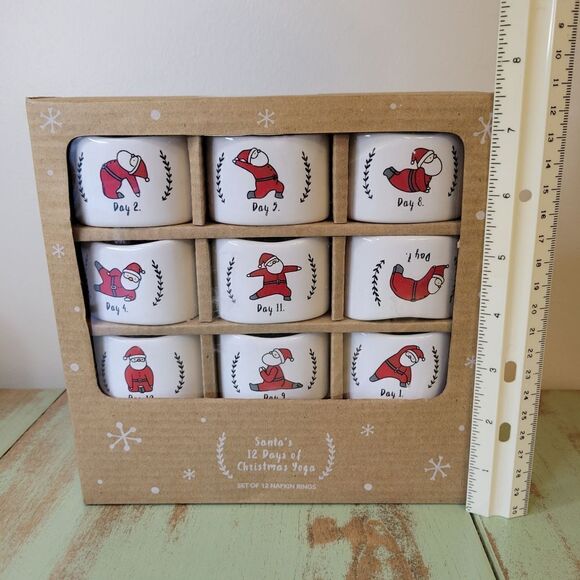 Magenta New Santa's 12 Days of Christmas Yoga Napkin Rings - Picture 10 of 14